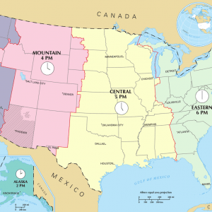 TIme zone map