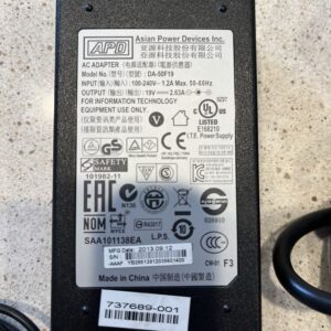 ac genuine da 50f19 asian power devices inc 50w charger 19v 2.63a adapter for hp 2711x 2511x led monitor 27vx mini vs37
