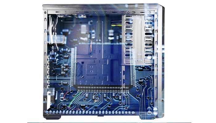 composite image of a custom computer